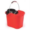 CUBO FREGONA ROJO RECTANGULAR C/ASA METALICA 16L